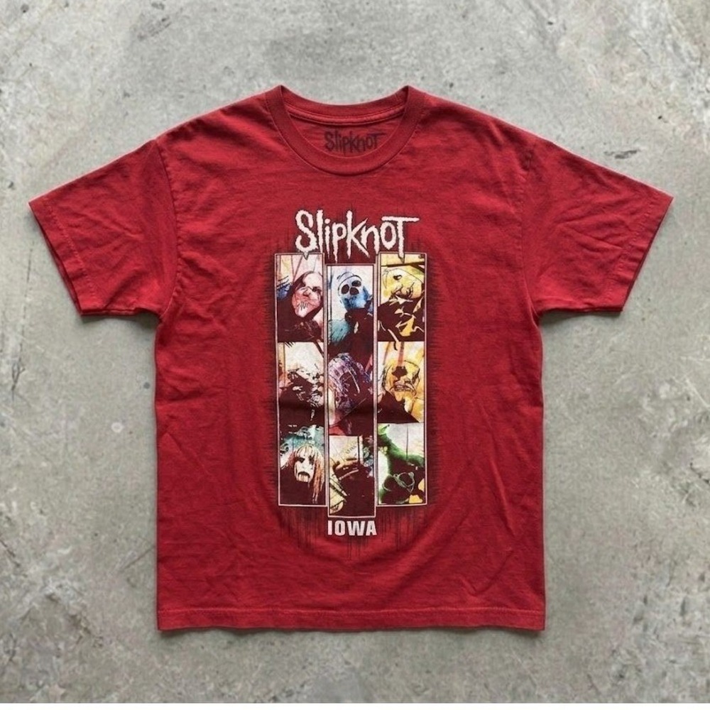 Slipknot Iowa Band T Shirt Red Heavy Metal Graphic Tee Mens Large 2021 Print
